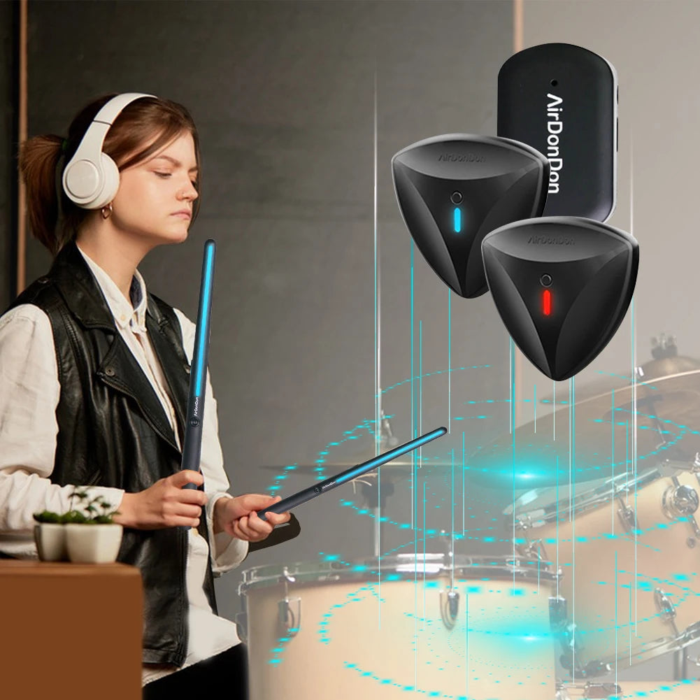 Portable Air Drum Set Bluetooth Compatible Electronic Drums