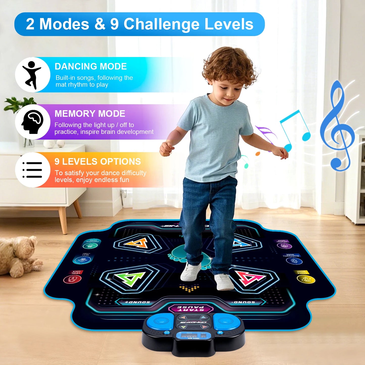 Electronic Dance Mat For Kids With 9 Levels And Music