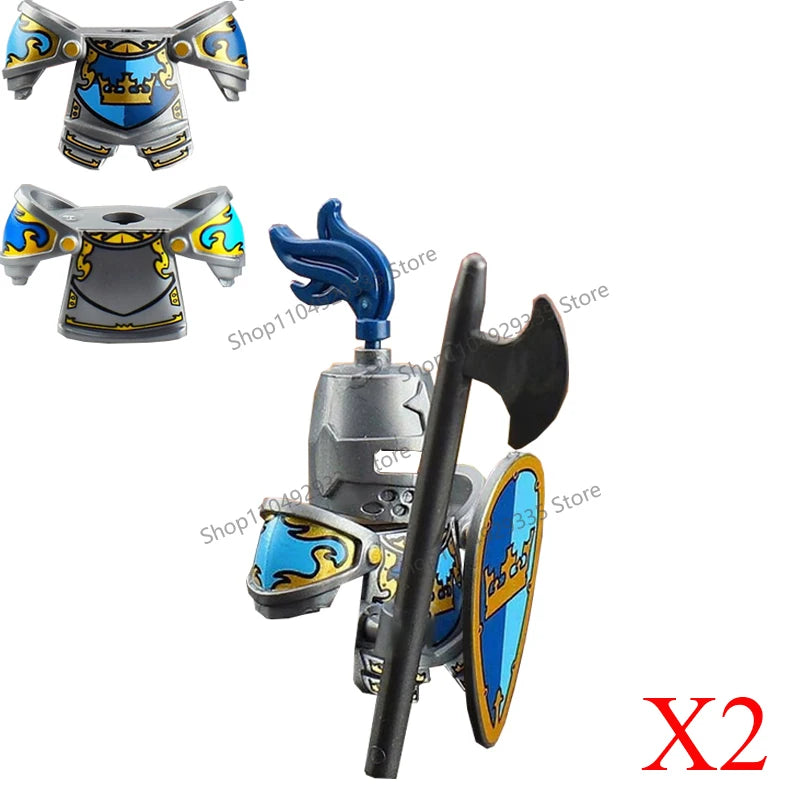 Micro Blocks | Medieval Knight Figures | Plastic Model Kit | Ages 14 Plus