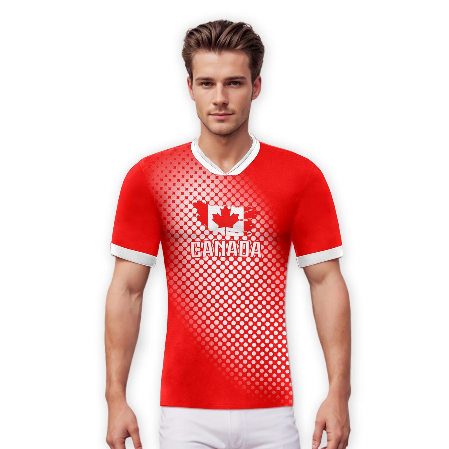 Personalized Canada Soccer Jersey - Customizable Name & Number, Breathable Team Uniform for Men, Women, and Youth Fans