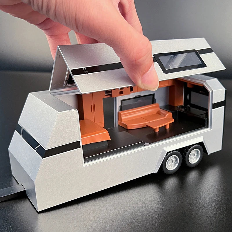 1:32 Scale Tesla Cybertruck Model Y Diecast Alloy Toy Car with Trailer - ToylandEU