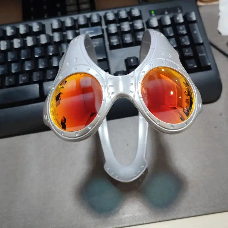 Futuristic Retro Alien Goggles Overhead Sunglasses Steampunk Cyberpunk Eyewear for Rave Festival Cycling and Costume - ToylandEU