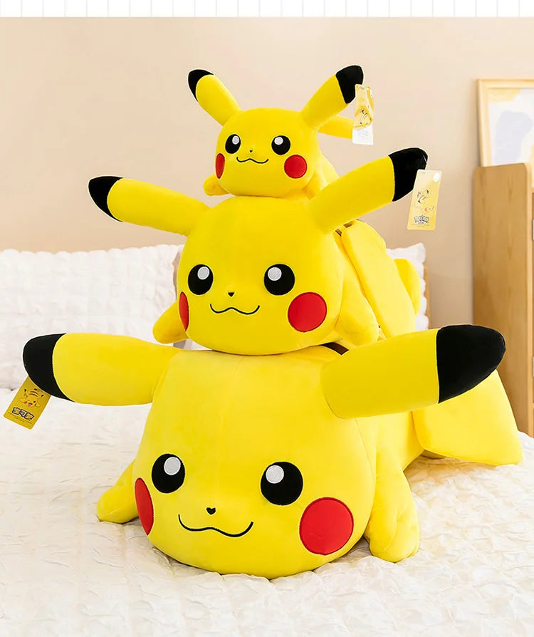 20-50CM Big Size Pikachu Plush Doll Creeping Pokemon Sleeping Pillow