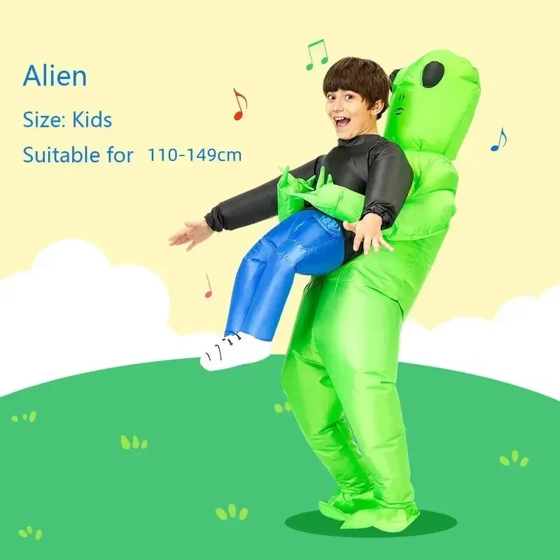 Inflatable Alien Costume | Green Design | Kids Fit | Halloween Party