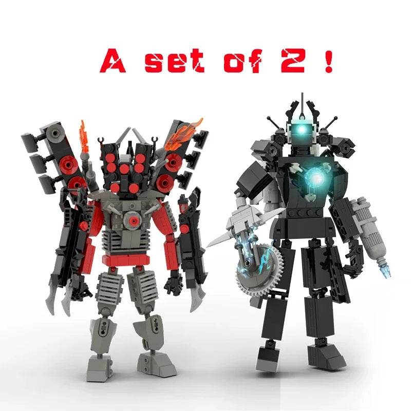 New Skibidi Toileted Giant Titan TVman Upgrade Speakerman Building Blocks Animation Figure Model Toys for Kids Ideas Gifts Christmas - ToylandEU