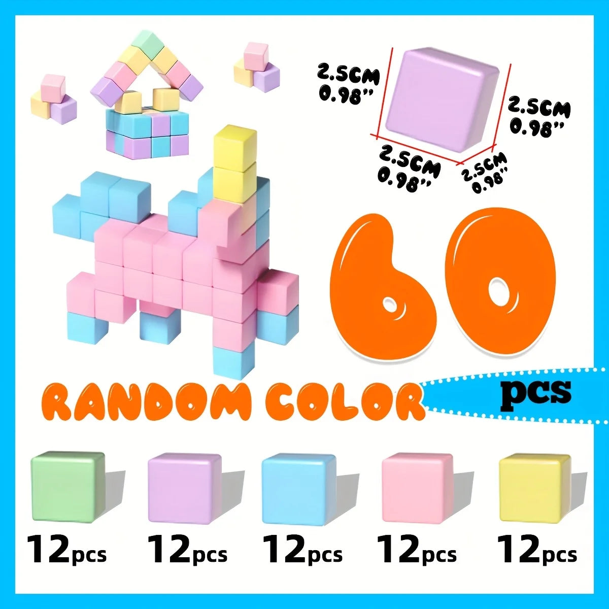 Magnetic Blocks | Big Size Cube | Educational Building Blocks | Ages 4 to 6