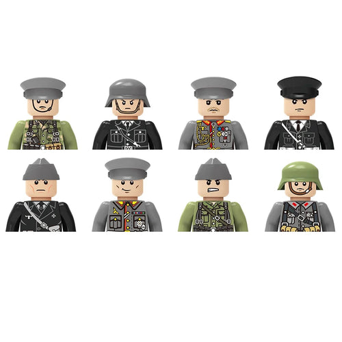 Military Army and Police Building Blocks Figures Set, including WW2 Soldier and SWAT Officer Toys ToylandEU.com Toyland EU