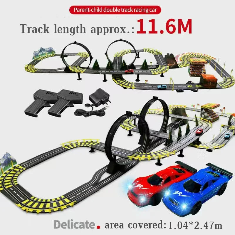 Remote Control Slot Car Racing Set For Track High Speed