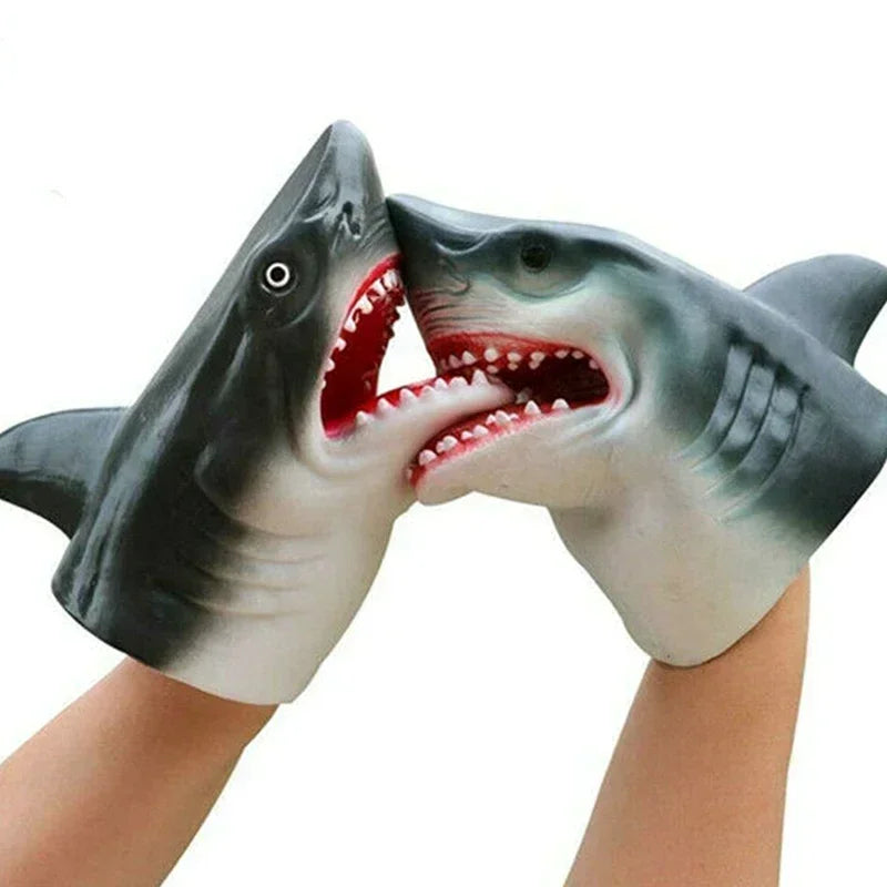 Shark Hand Puppet Simulation Animal Head Gloves Kids Toys- Gift Idea for Children