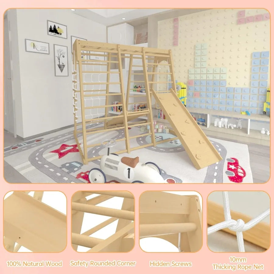 Toddler Jungle Gym Indoor Playground Set For Active Skill Building