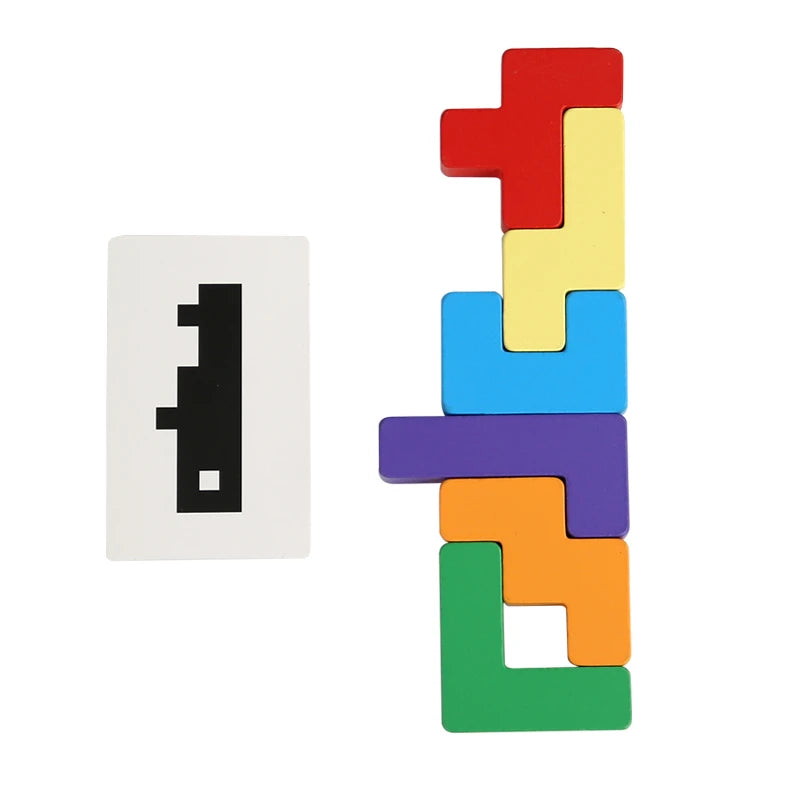 Wooden Shadow Matching Puzzle For Kids Develops Spatial Skills