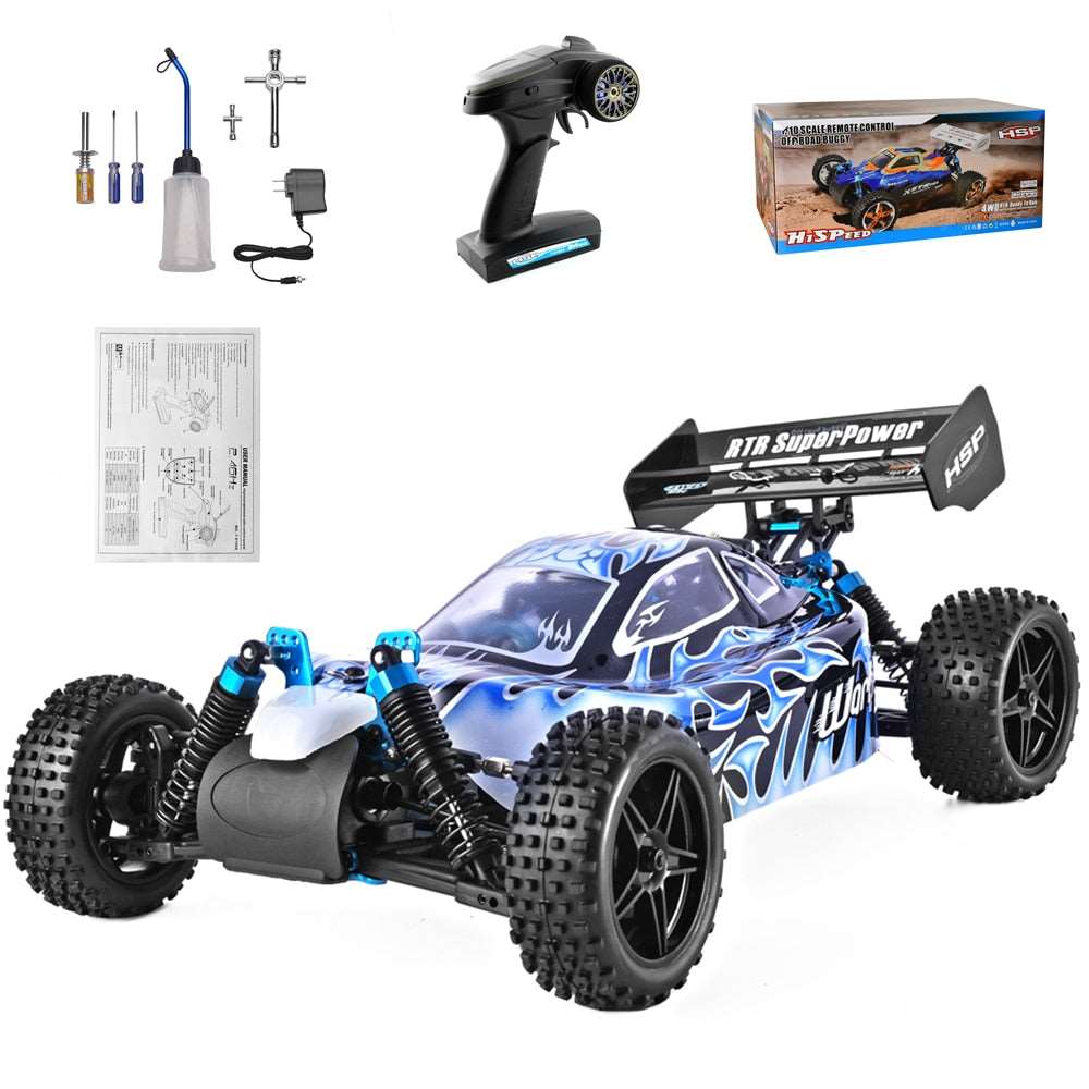 "High Speed 1:10 Scale HSP RC Car Nitro Gas Off Road Buggy Remote Control Car 94106 Warhead" Toyland EU