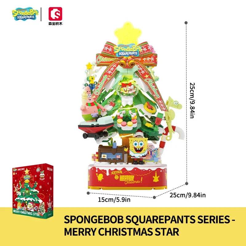 Spongebob Cartoon Krusty Krab Restaurant Building Blocks Toy - ToylandEU