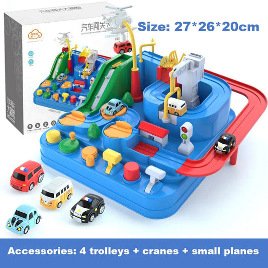City Rescue Car Race Track Toy with Multiplayer Games and Parent-Child Interaction