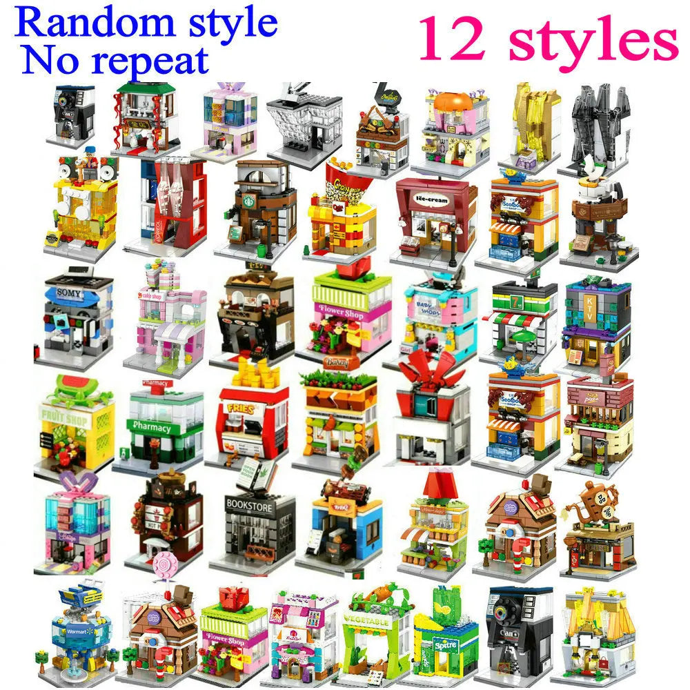 Lego Compatible Building Blocks | Mini City Street View Set | Small Blocks | 14+