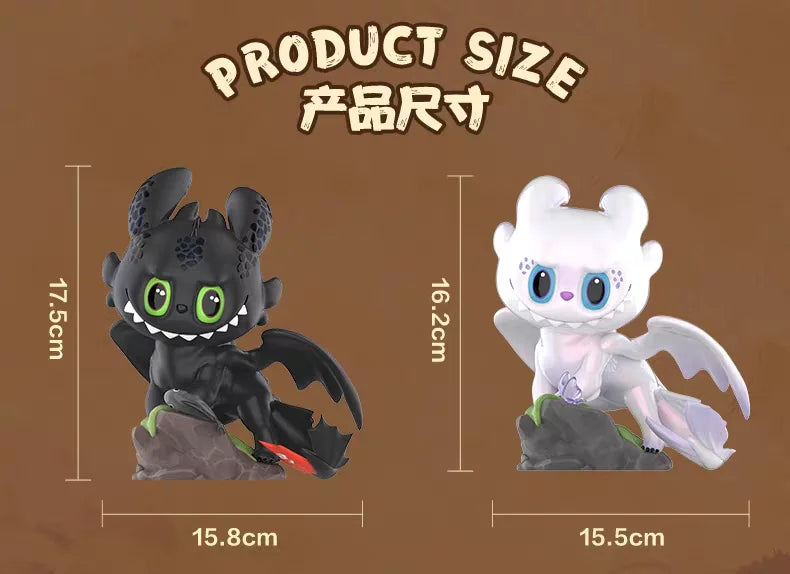 Figurine | Labubu HTTYD Collaboration | Toothless and Light Fury | 16.2-17.5 cm