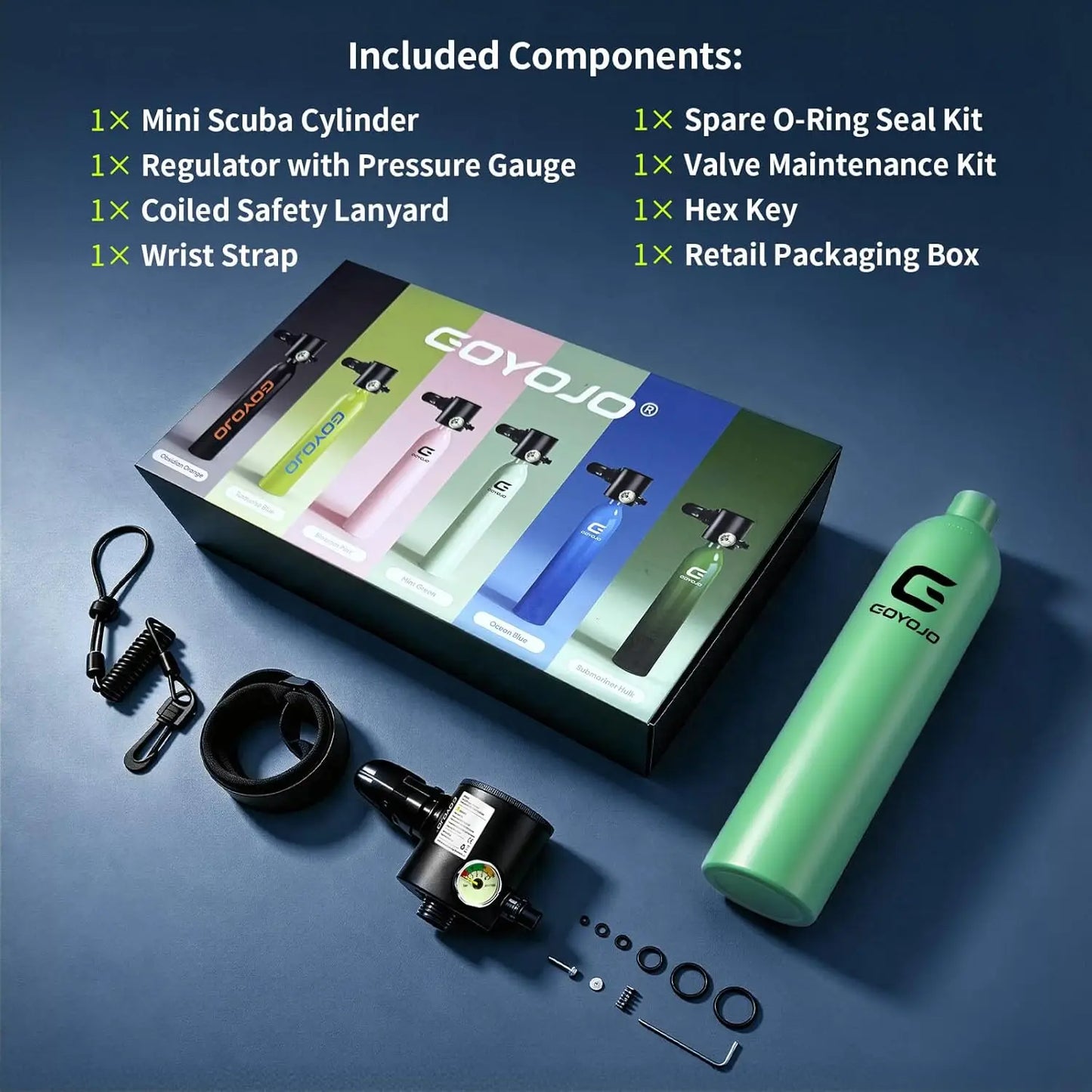 Mini Scuba Tank | 0.5L Capacity | Backup Air | Portable Diving Tank