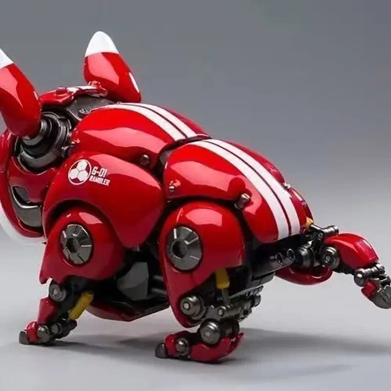 New Red Green Robot Dog  Anime Figure Transformation Mechanical
