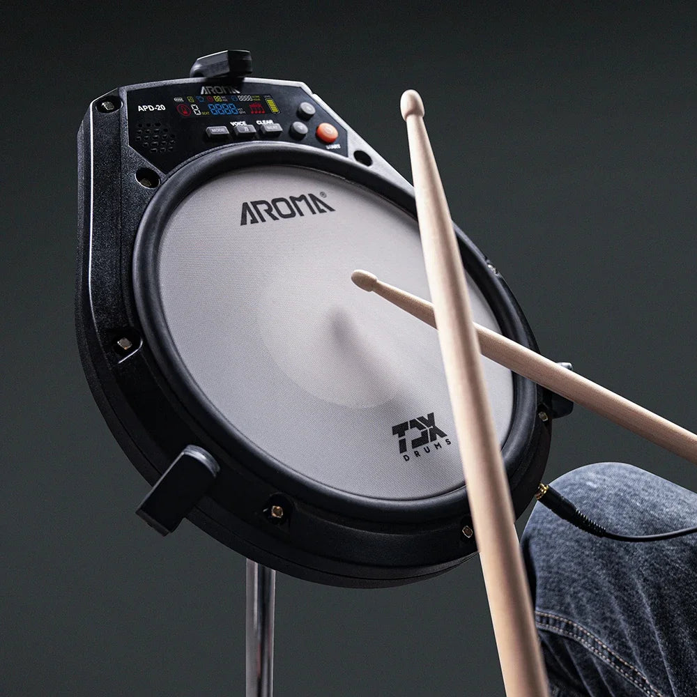 Aroma 8 Inch Electronic Drum Pad With Metronome Rechargeable