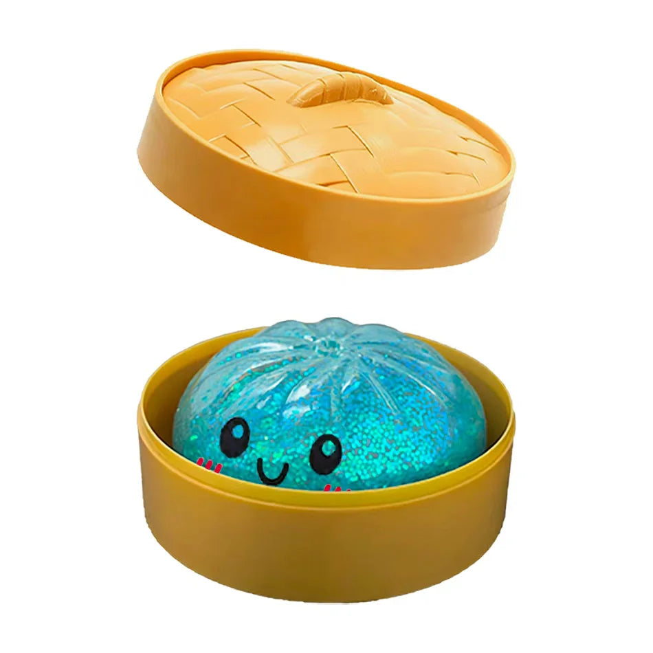 Glitter Dumpling Squishy | 6 Pack | Stress Relief Toy | Comes With Box