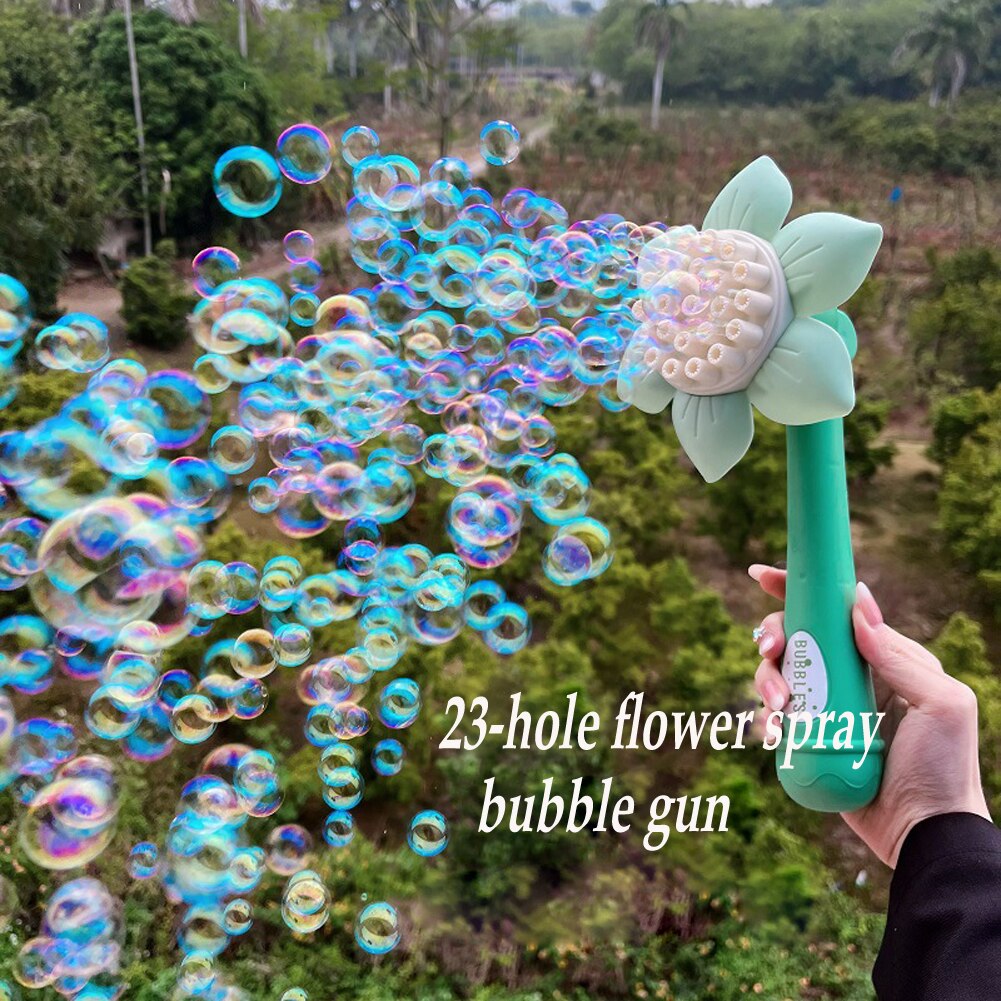 Sunflower Electric Bubble Machine for Outdoor Kids' Summer Fun