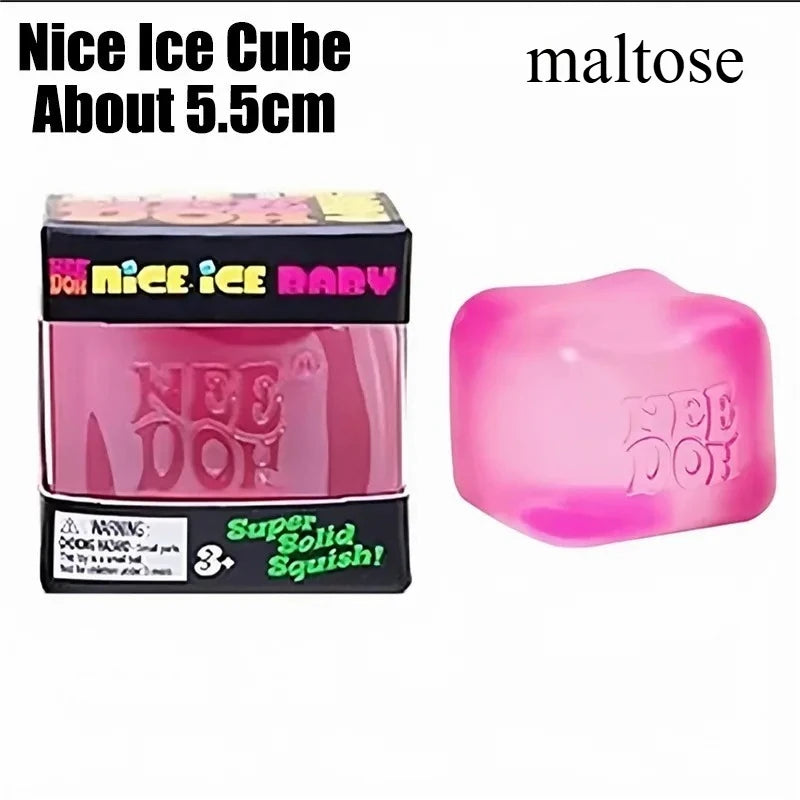 Sensory Knead Cube | Translucent Ice Texture | 7.5 Cm Anxiety Relief Toy