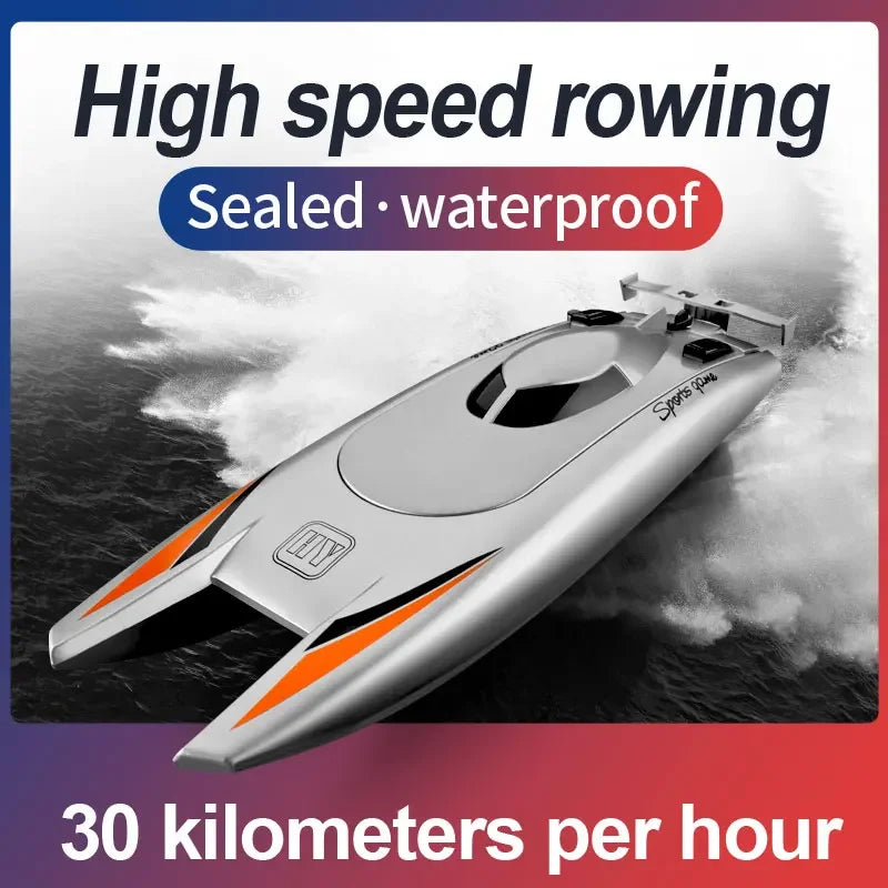 RC Boat 2.4G High Speed Racing Boat Waterproof Rechargeable Model - ToylandEU