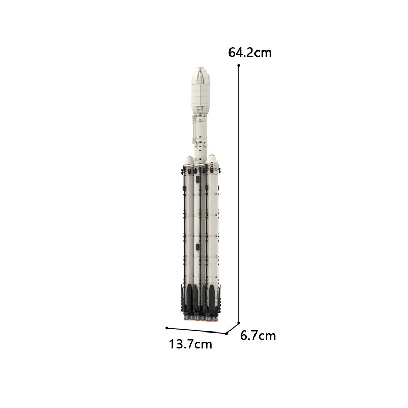 Falcon Heavy Carrier Saturn V Scale Space Spaceship Building Kit - ToylandEU