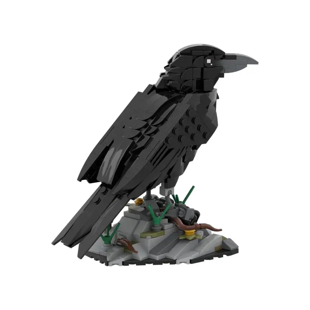 MOC Raven Model Building Blocks Sets Clever Raven Black Bird 3D Home Ornament Assembly Brick STEM Toy Adult Christmas Gifts - ToylandEU