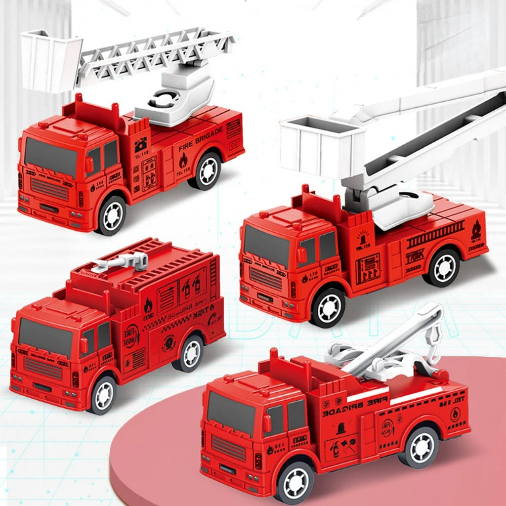 4-Pack Kids Toy Inertia Sanitation Trucks Set - Pull Back Military Models ToylandEU.com Toyland EU
