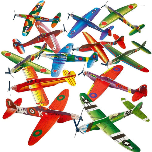 12Pcs Diy Hand Throw Aircraft Flying Glider Plane Toys Avion ToylandEU.com Toyland EU