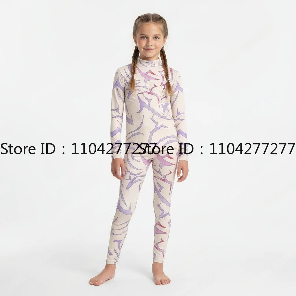Kids Pajama Set | Long Sleeve Polyester | Devil Tattoo Graphic | Youth Unisex Style
