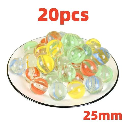 Colorful Glass Marbles Set in Large 25MM and 14MM Sizes ToylandEU.com Toyland EU