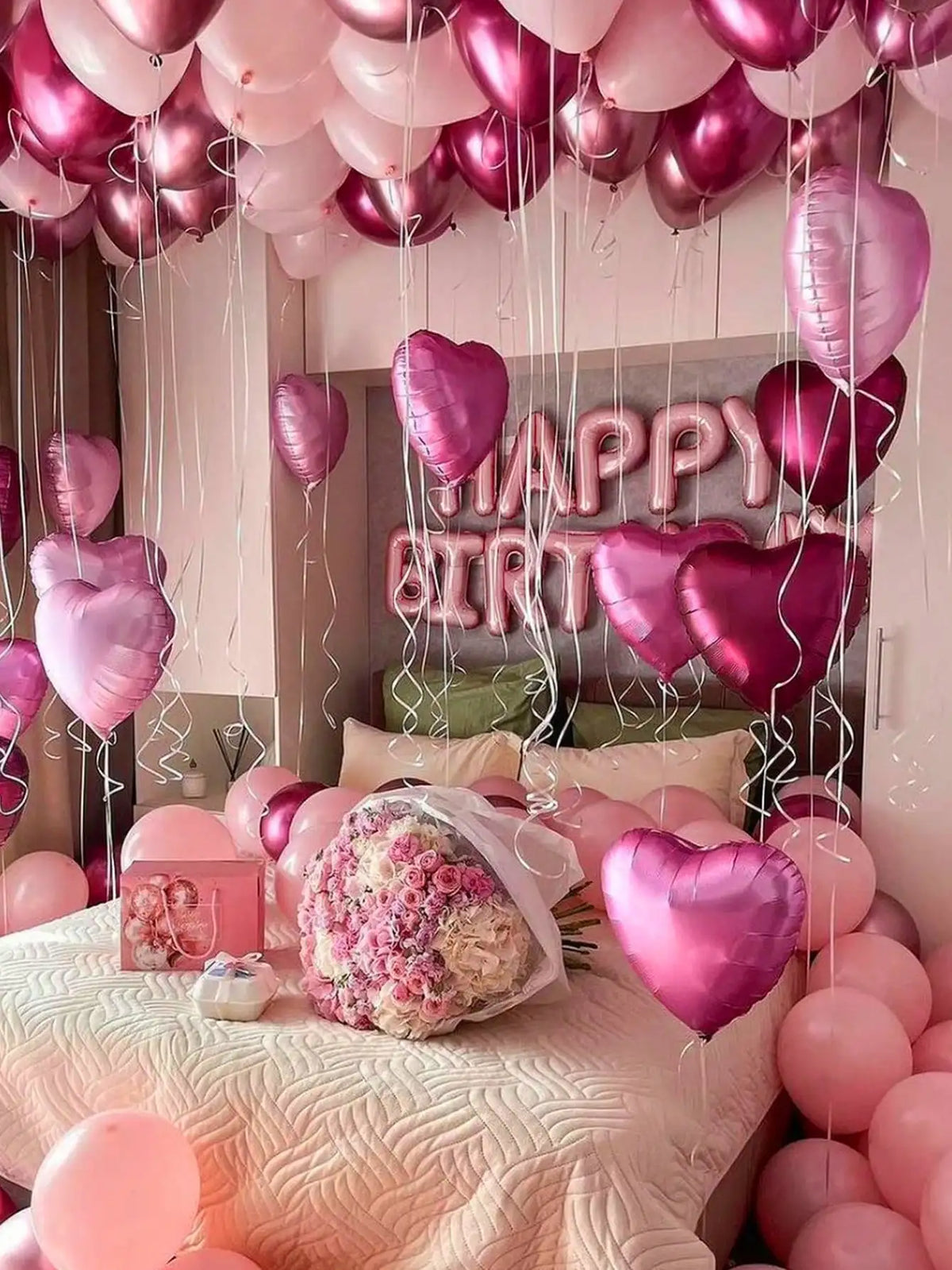 Balloon Set | 49 Piece Pink | 16 Inch Latex | Birthday Party Decor