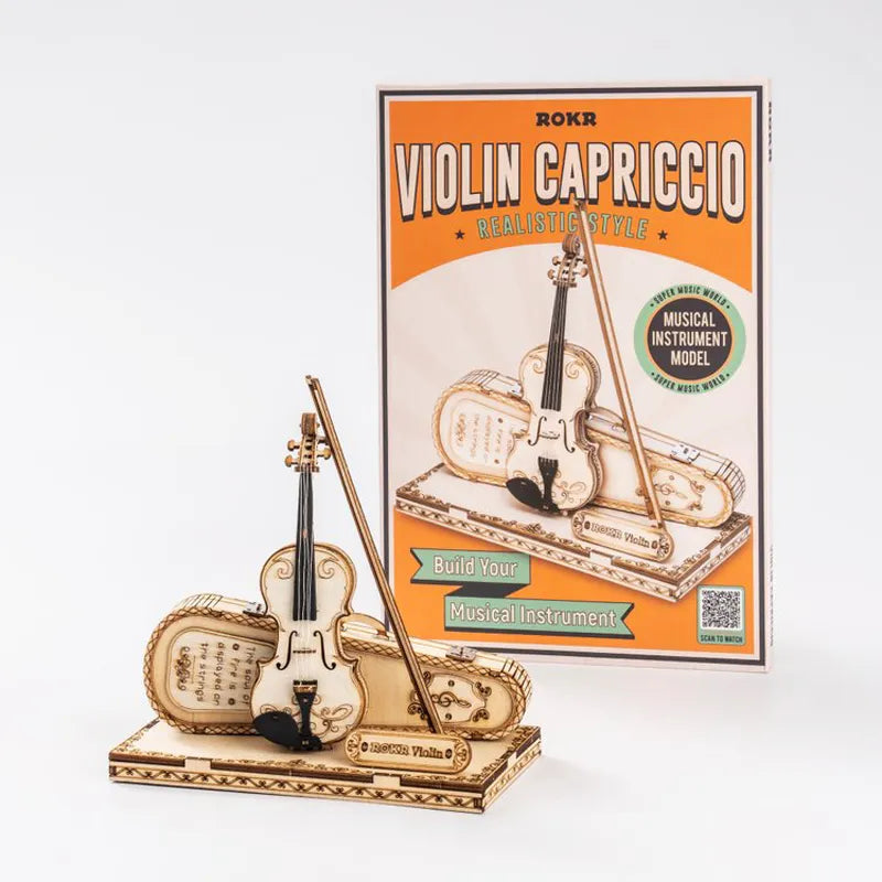 Robotime ROKR Violin Capriccio Model 3D Wooden Puzzle Easy Assembly