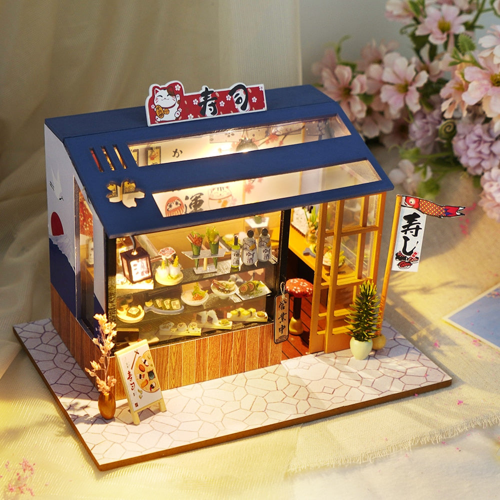 Doll House Miniature DIY Dollhouse With Furnitures Wooden House Casa Diorama Toys For Children Birthday Gift Z007 - ToylandEU