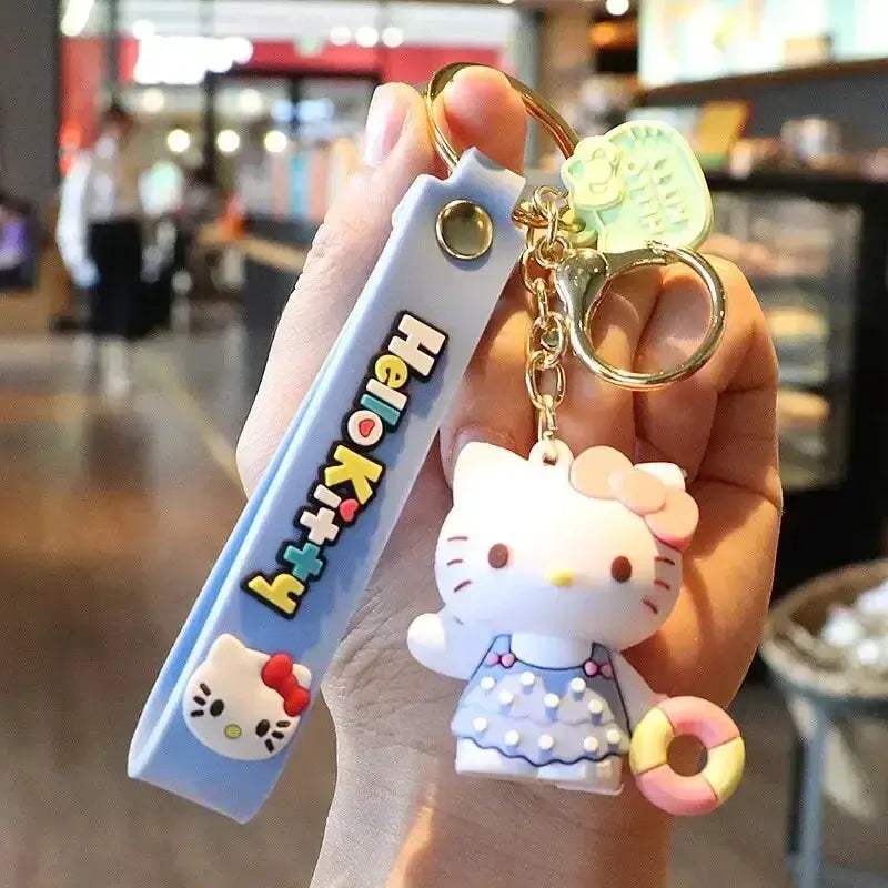 Sanrio Hello Kitty Key Chains, Kawaii Anime Cartoon Cinnamoroll Car Keychains Backpack Ornaments - CLOUDANIMESTUDIO