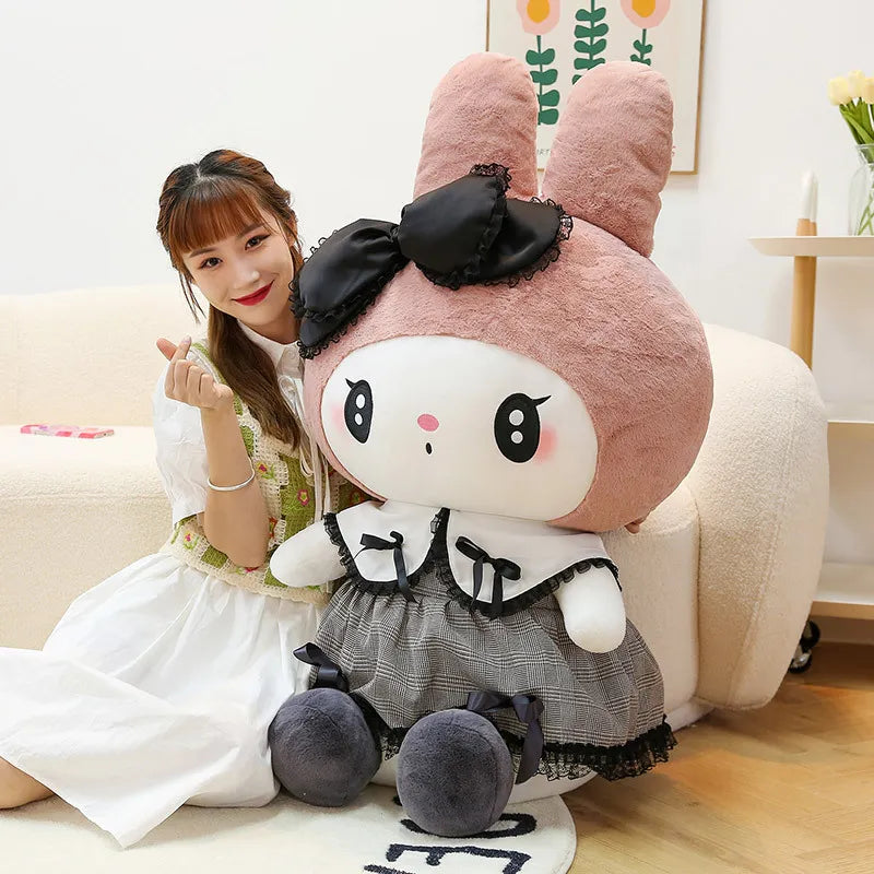 Big Size Kuromi Melody Cinnamoroll Plush Toys Pillow Anime Stuffed