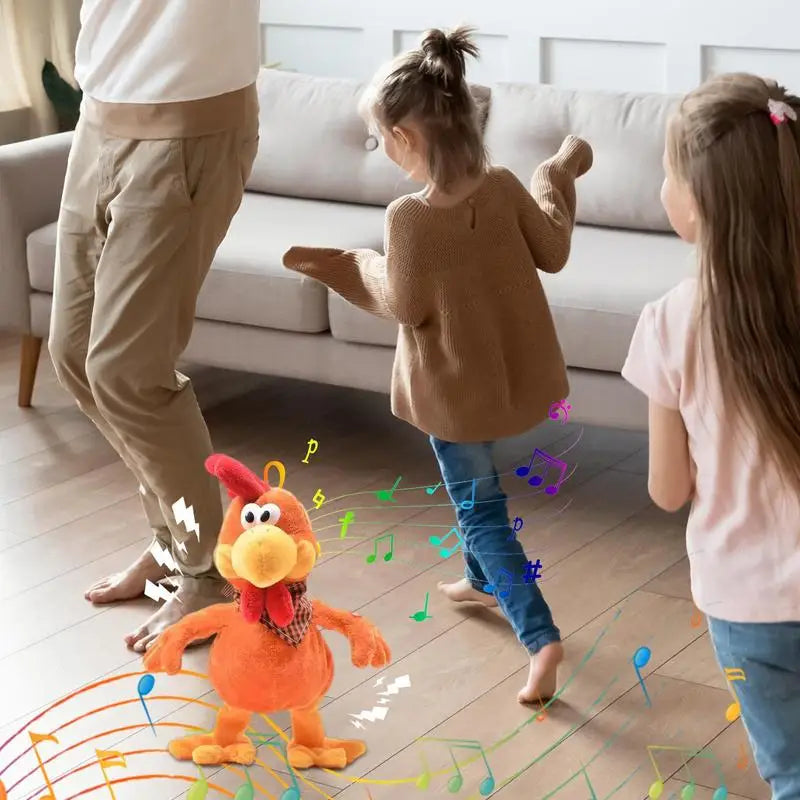 Dancing Plush Chicken Toy - Interactive Talking Soft Toy for Kids