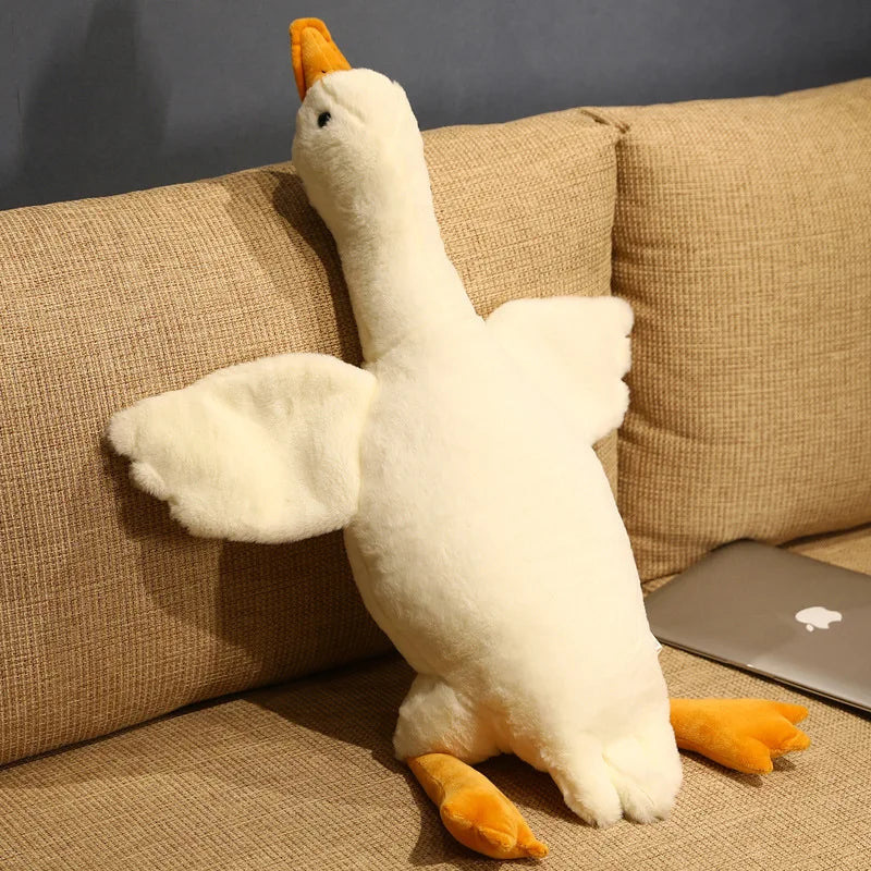 Big Goose Plush Toy Fluffy Duck Stuffed Doll Cute Animal Swan Plush