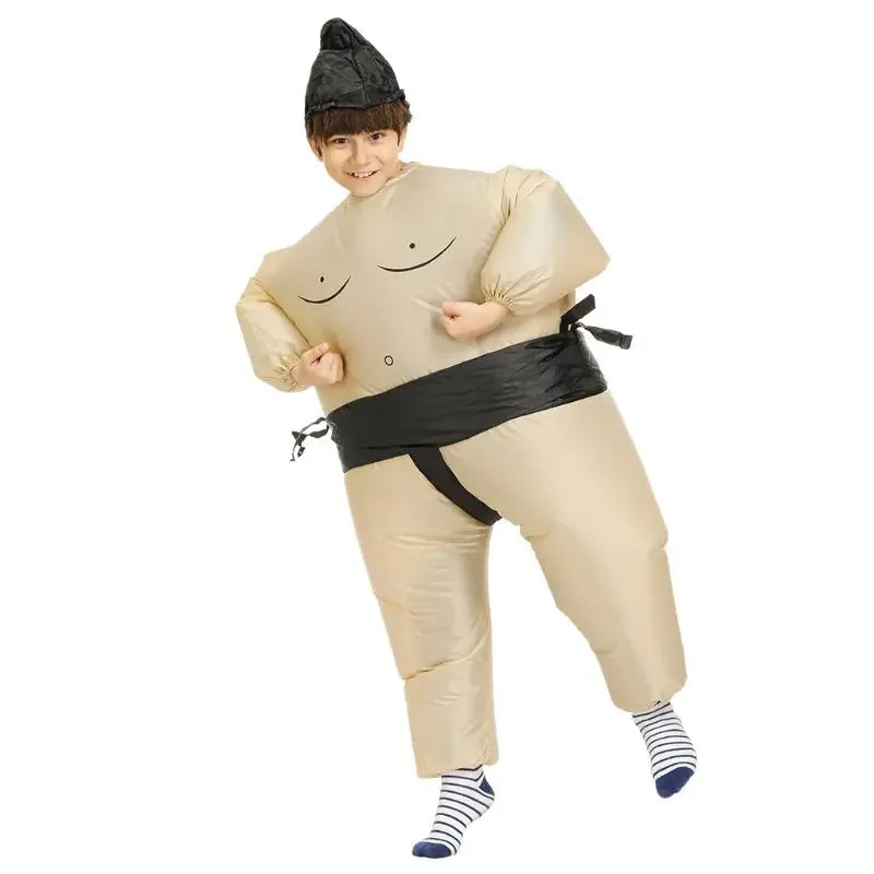 Inflatable Unisex Sumo Wrestler Costume for Fun Halloween Festivities