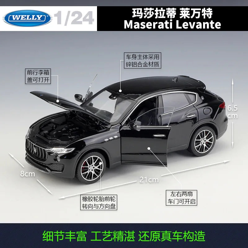 Diecast Car Model | Maserati Levante 1:24 Scale | Alloy Diecast Vehicle