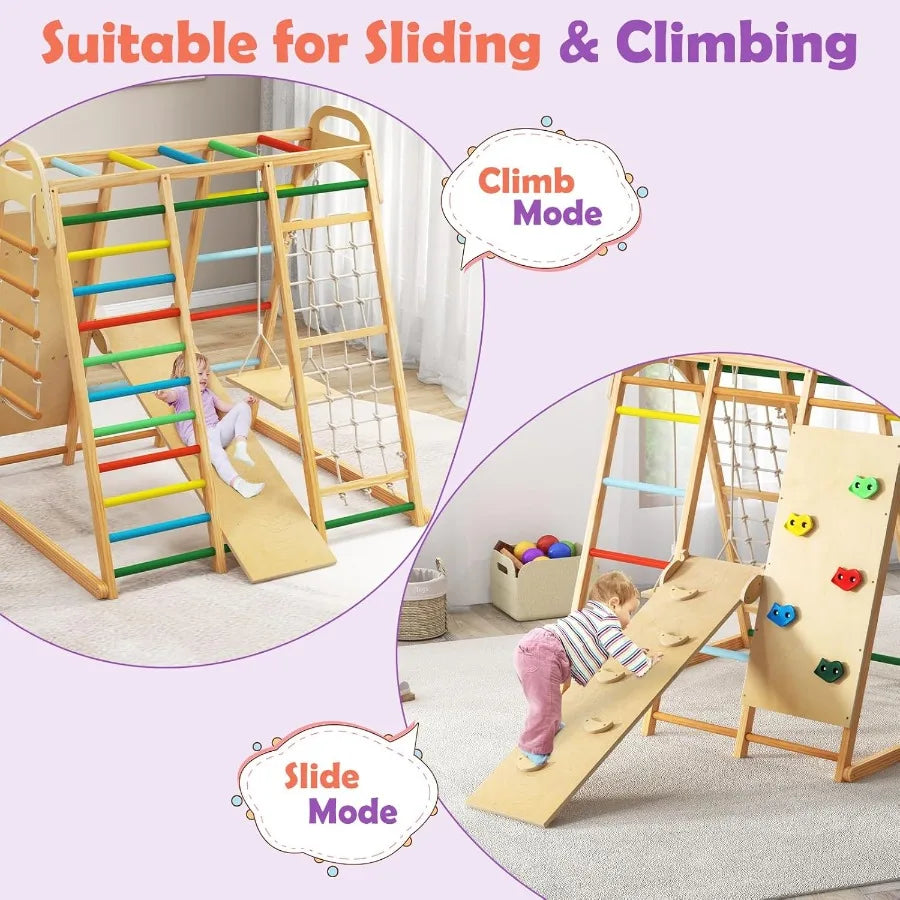 Montessori Indoor Jungle Gym Eight In One Playground For Toddlers