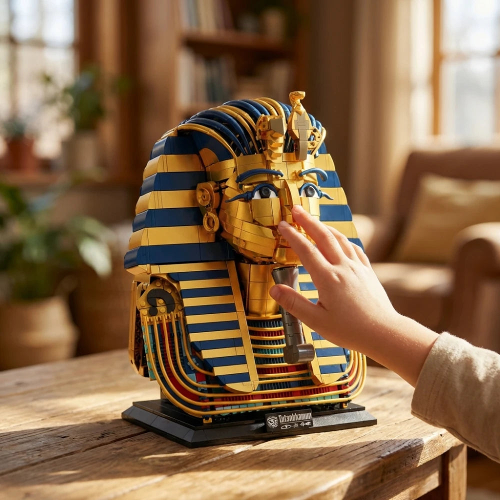 Building Blocks | Pharaoh Mask Model | Lego Compatible 1603 Pcs | Desktop Decor