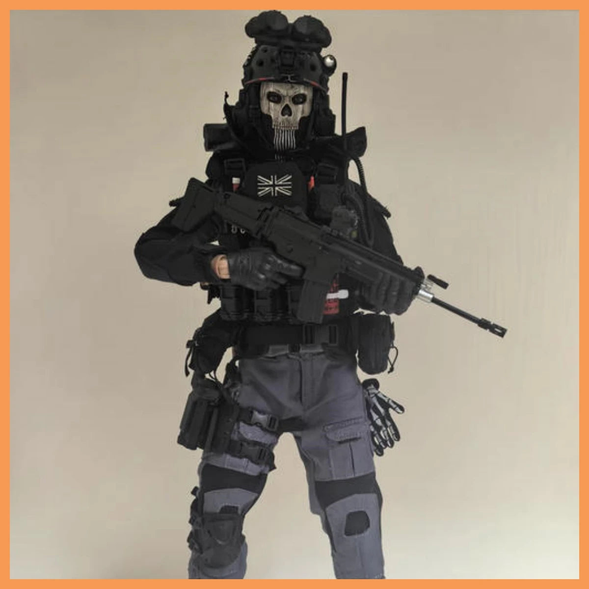 Action Figure | One Sixth Scale | Night Battle Ghost Military Soldier With Weapons Full Set | 12-Inch