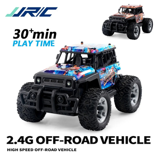 JJRC Q181 30KM/H 1:20 RC Car With LED Lights 2.4Ghz Double Motors RC Monster Truck All Terrain Off Road High Speed RC Racing Car