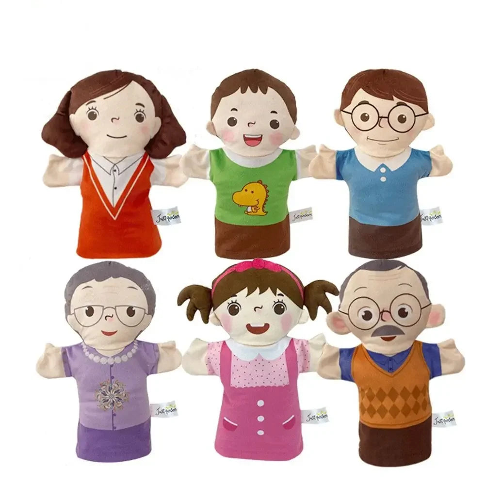 Family Hand Puppets | Plush Material | Secure Inner Glove | Kids Story Set