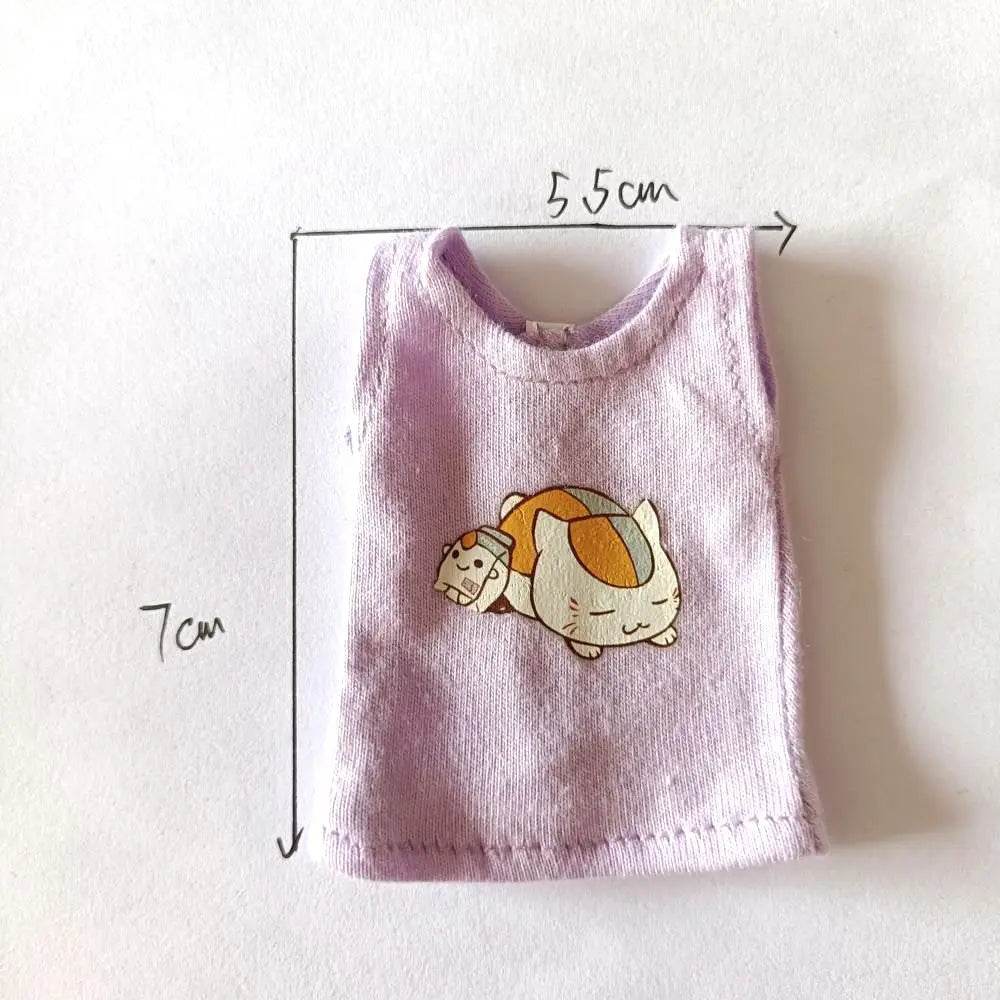 New Blyth Clothes T-Shirt Vest Cute Cat Print for Dolls - ToylandEU