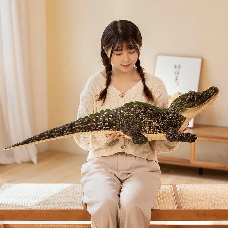 Giant Alligator Plush Pillow Toy 100cm Realistic Cuddle Companion