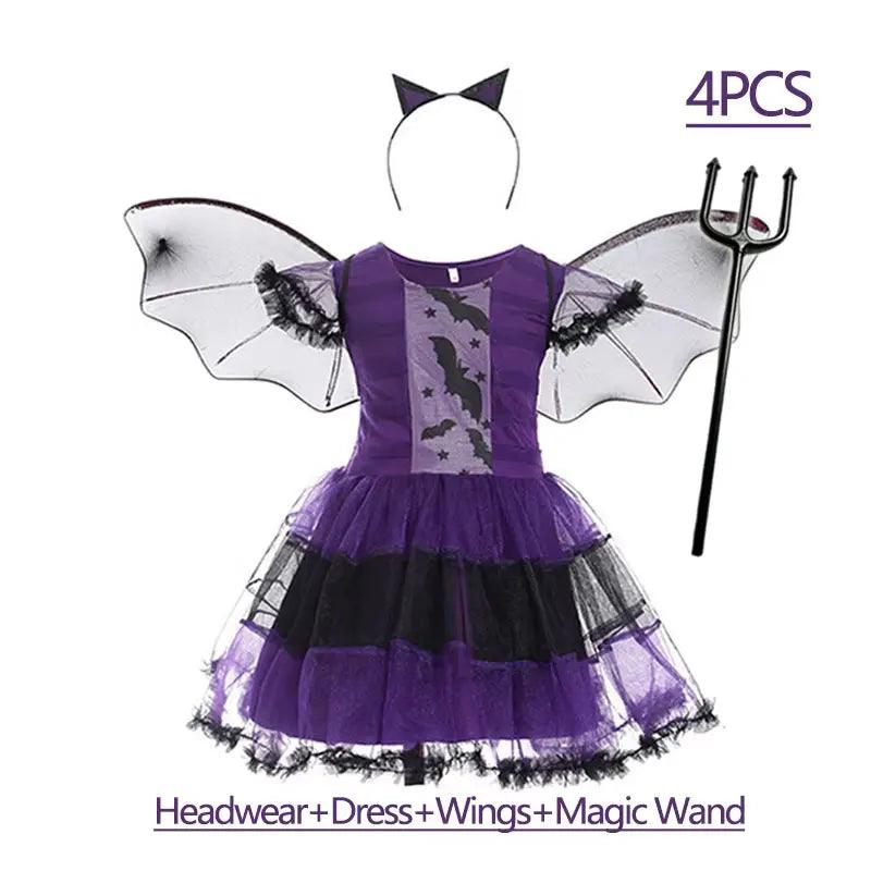 Girls Bat Dress | Purple Wings | Toylandeu™